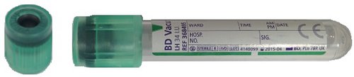 2ml lithium heparin BD paediatric tube