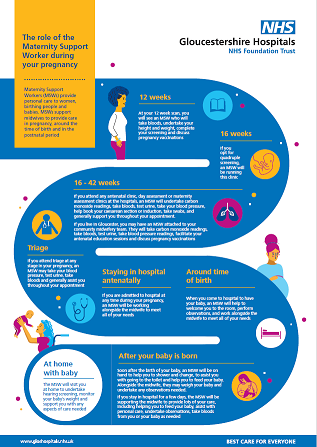 Graphic showing the role of the maternity support worker