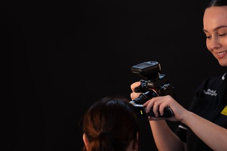 Med8cal Photographer taking an image of a patinet