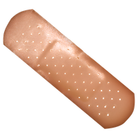 A close-up photo of a beige adhesive bandage with perforations.