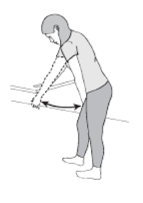 Swing your arm forwards and backwards