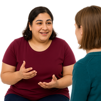Talking to supportive listener