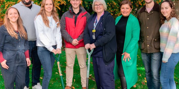 Baby Loss Remembrance Garden Spade in the ground