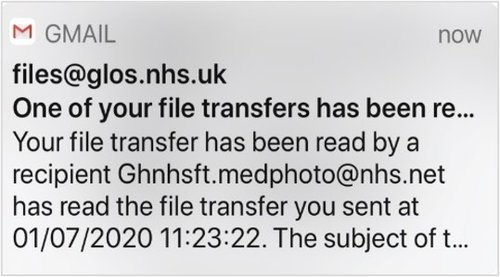you will be sent e-mail notifications regarding your transfer